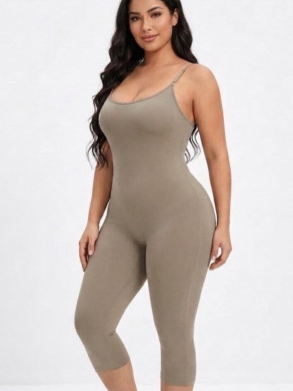SKIMS Smooth Layers Capri Catsuit Truffle Brown NWT Small